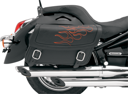 SADDLEMEN Flame Saddlebag - Orange - Large X021-05-0416