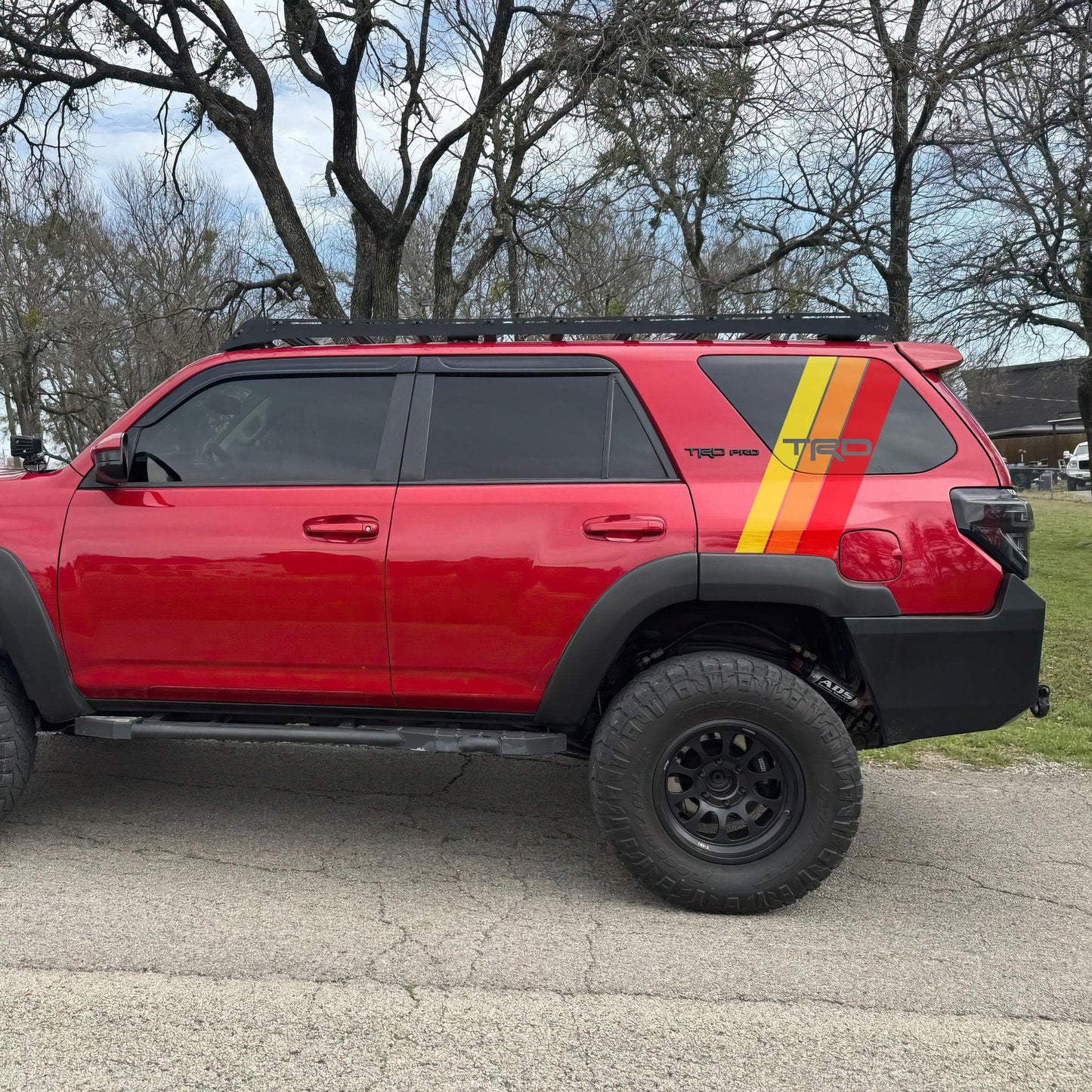 Yellow, Orange, Red TRD Stripes Toyota Truck Decal. #6968