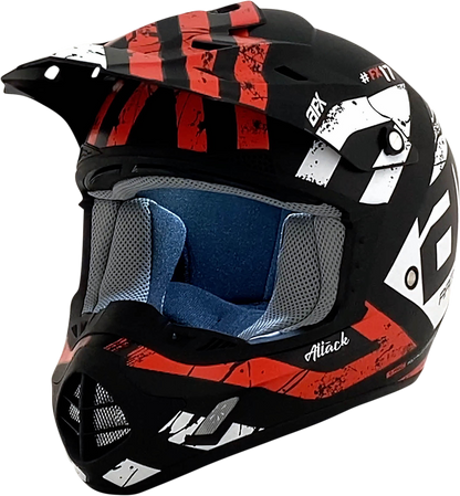 AFX FX-17 Helmet - Attack - Matte Black/Red - XS 0110-7148