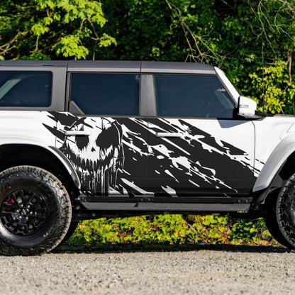 Evil Smiling Face Mud Splash Truck Decal Sticker. #6938