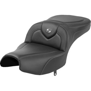 SADDLEMEN Roadsofa™ Seat - Without Backrest - Black - Carbon Fiber - Indian Pursuit '22-'24 I22-02-185
