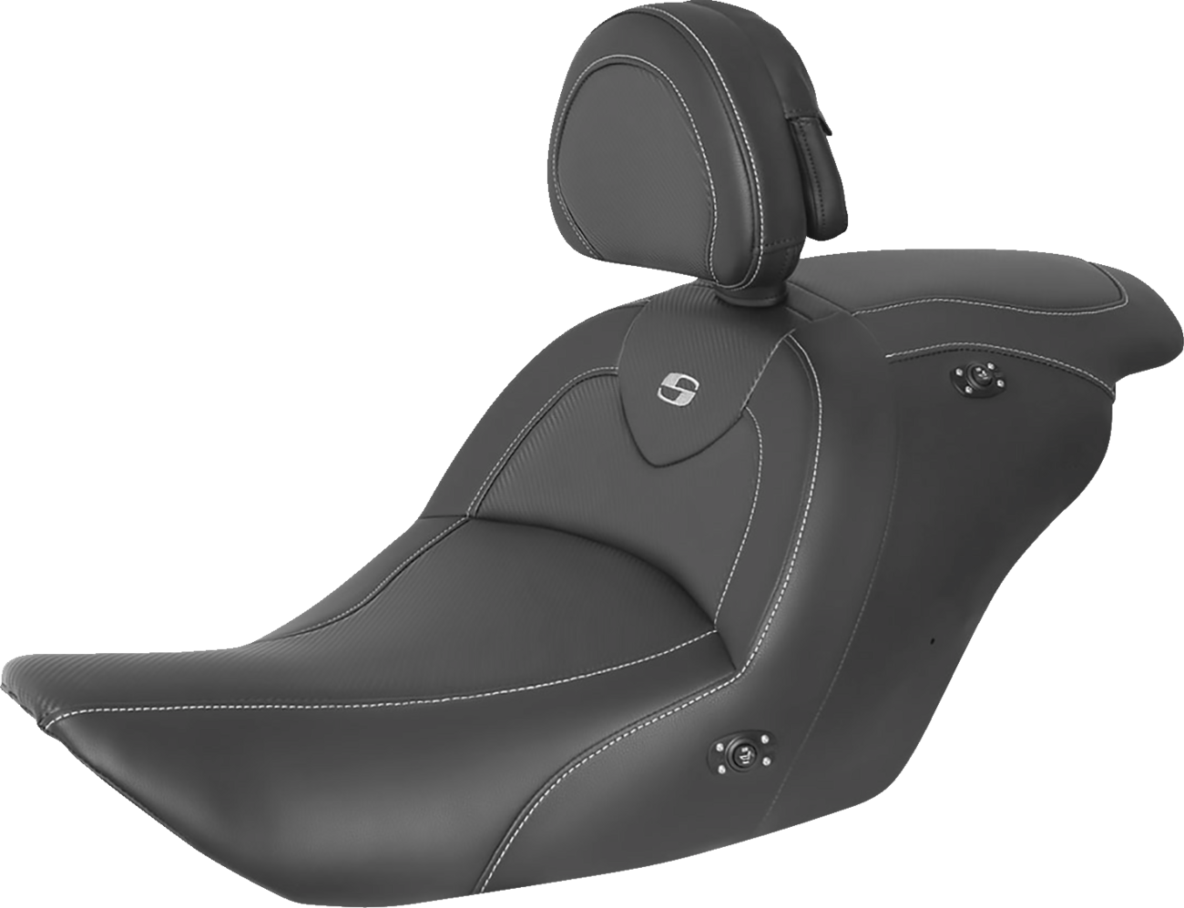 SADDLEMEN Roadsofa Carbon Fiber Heated Seat - Black - with Backrest - GL1800 '14-'17 H23-20-185BRHCT
