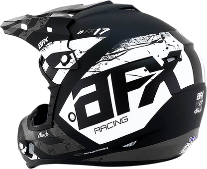 AFX FX-17 Helmet - Attack - Matte Black/Silver - Small 0110-7143