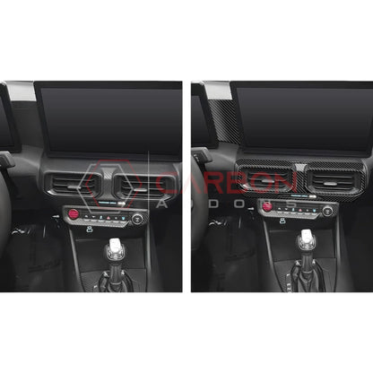 2024+ S650 Mustang Real Carbon Fiber Dash Center AC Vents Trim Overlays