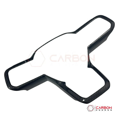 Real Carbon Fiber Steering Wheel Trim Covers for 2024+ Ford Mustang