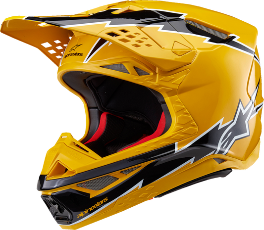 ALPINESTARS Supertech M10 Helmet - Ampress - MIPS® - Gloss Black/Yellow - Small 8300823-1414-S