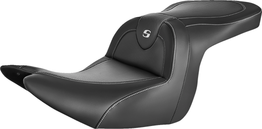 SADDLEMEN Roadsofa Carbon Fiber Seat - Carbon Fiber Weave - without Backrest - GL1800 '18-'23 H18-07-185