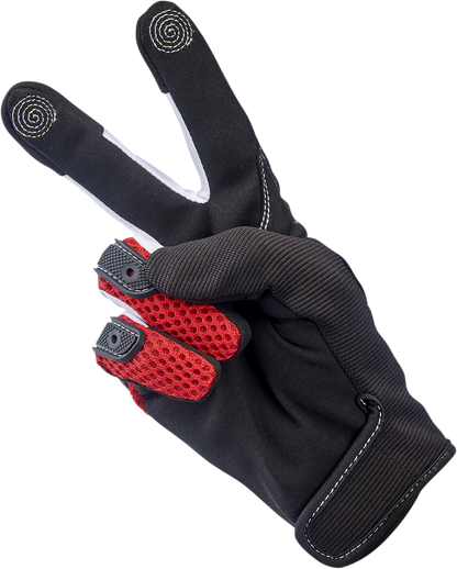BILTWELL Anza Gloves - Red - Large 1507-0801-004