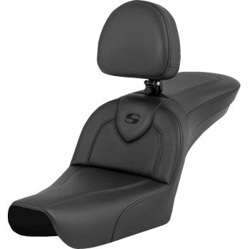 SADDLEMEN RoadSofa™ - Black - with Driver Backrest - FXDWG '04-'05 804-05-187BR