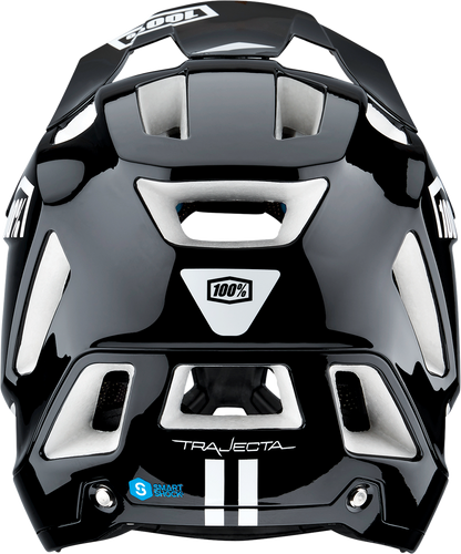 100% Trajecta Helmet - Fidlock - Black/White - Small 80003-00005
