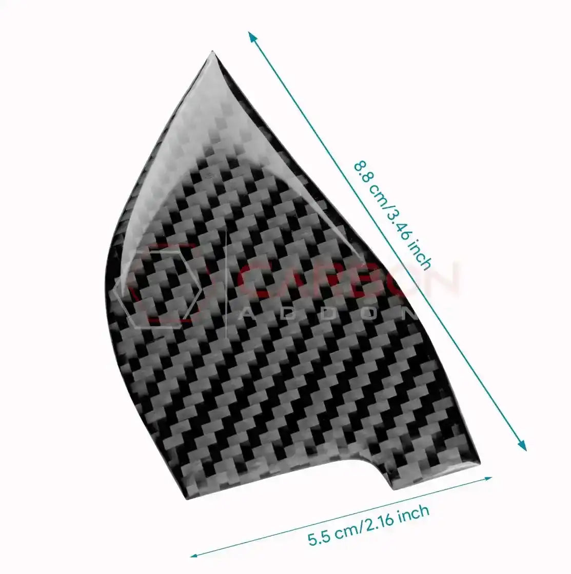 Real Carbon Fiber Door Jamb Triangle Trim Overlay for 2024+ Ford Mustang