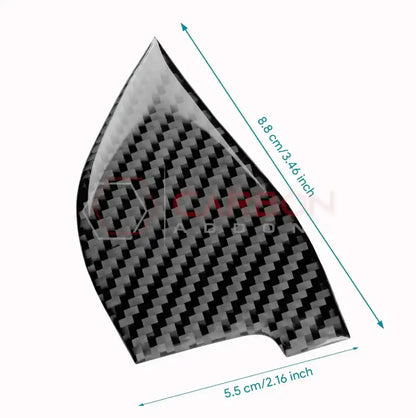 Real Carbon Fiber Door Jamb Triangle Trim Overlay for 2024+ Ford Mustang