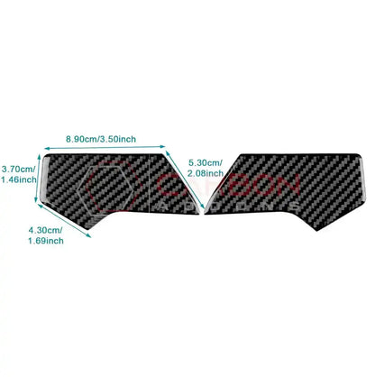 Real Carbon Fiber Upper Dashboard Side Panel Trim Overlay for 2024+ Ford Mustang