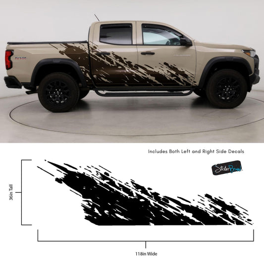 Chevy Colorado Truck Mud Splash Graphic Sticker. #6897