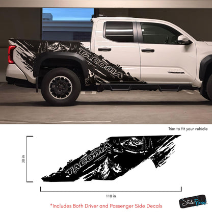 Tacoma Truck Decal Graphic Sticker. Mountain Off-Road Outlander. #7112-Sup