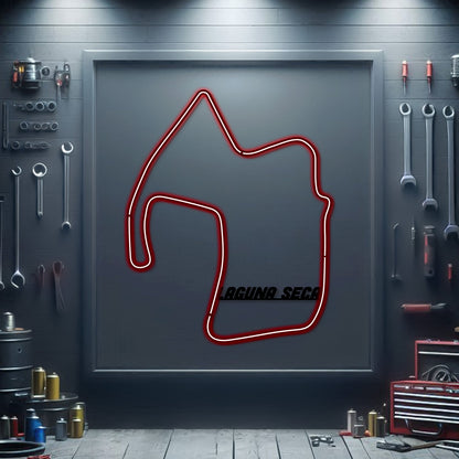 Laguna Seca Metal Neon Race Track - MTN0134