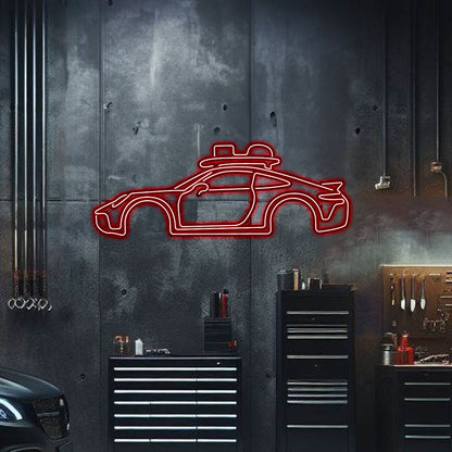 911 Dakar Metal Neon Car Wall Art - MTN0043