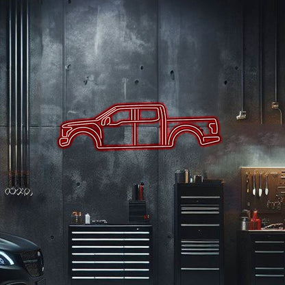 F-150 Raptor Metal Neon Car Wall Art - MTN0029