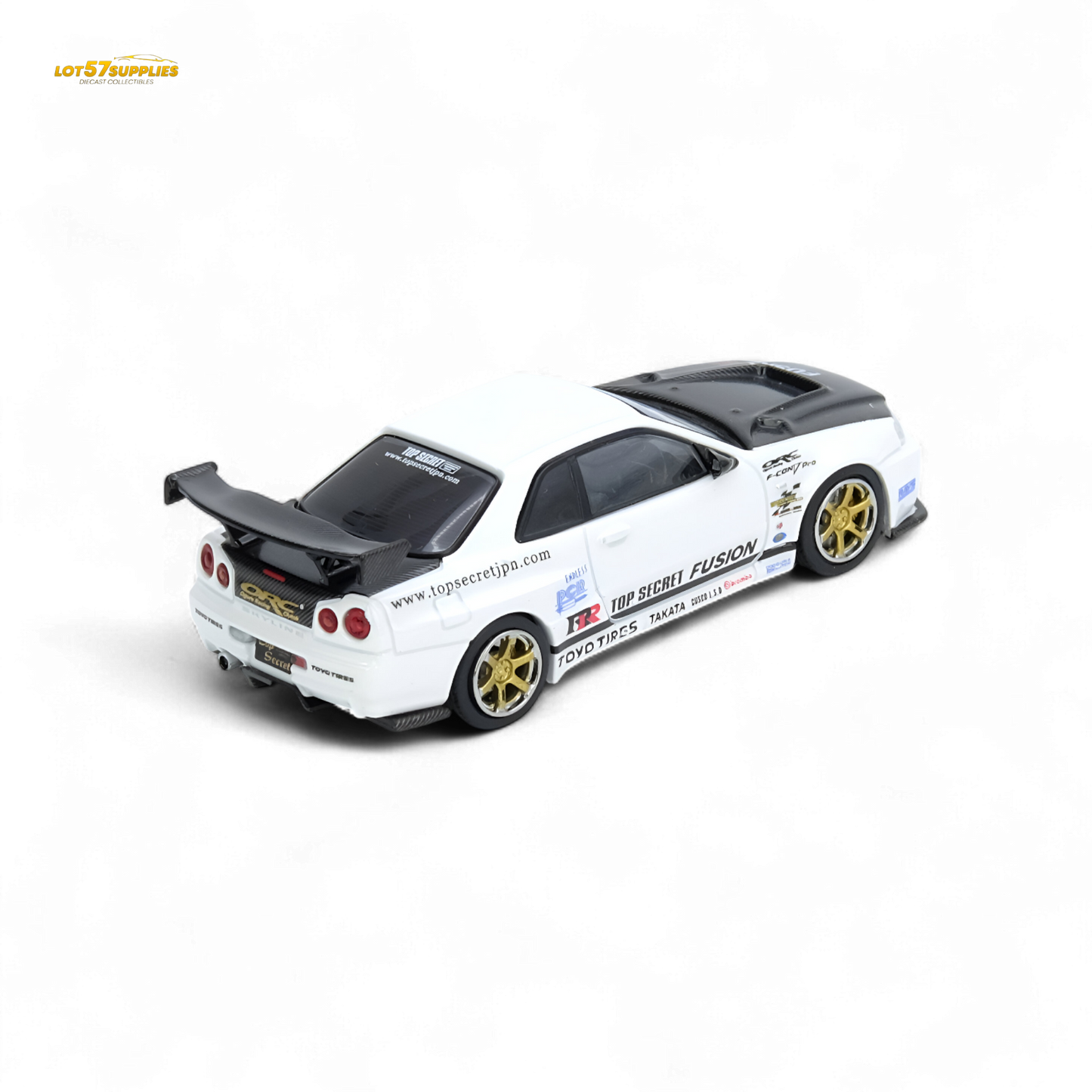 (Pre-Order) Inno64 Top Secret R34 GT-R - White 1:64