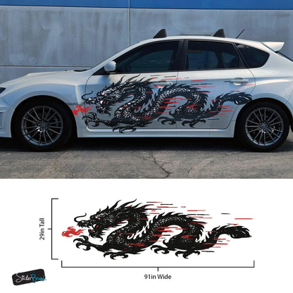 Dragon Graphic Decal Sticker for Car / Truck. Universal Fit. #6997
