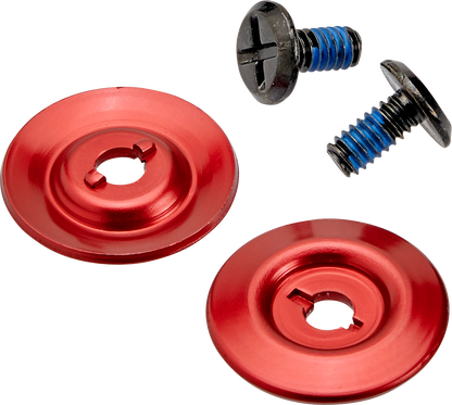 BILTWELL Gen 2 Hardware Kit - Black Screw - Red Baseplate 0034-150-64