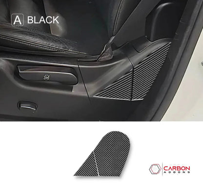 [2pcs] Carbon Fiber Front Driver & Passenger Seat Base Trim Overlay for 2011-2020 Dodge Durango
