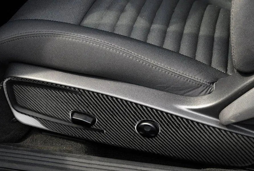 2pcs Carbon Fiber Seat Side Panel Overlay for Dodge Challenger 2015-2023