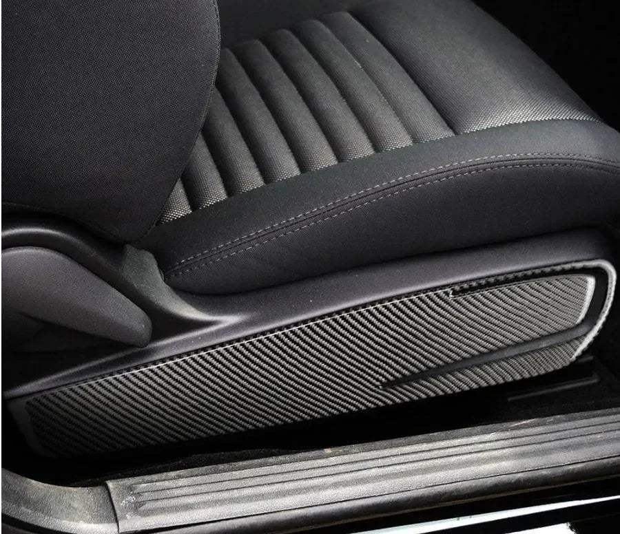 2pcs Carbon Fiber Seat Side Panel Overlay for Dodge Challenger 2015-2023