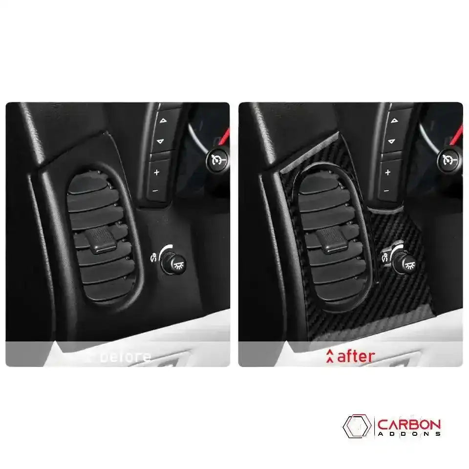 [2pcs] Real Carbon Fiber AC vents & Headlight Control Trim Overlay | C6 2005-2013 Corvette