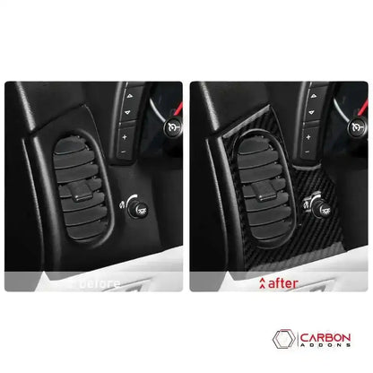 [2pcs] Real Carbon Fiber AC vents & Headlight Control Trim Overlay | C6 2005-2013 Corvette