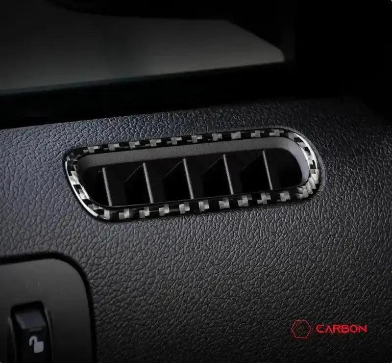 [2pcs] Real Carbon Fiber Door AC Vent trim Overlay For Mustang 2010-2014