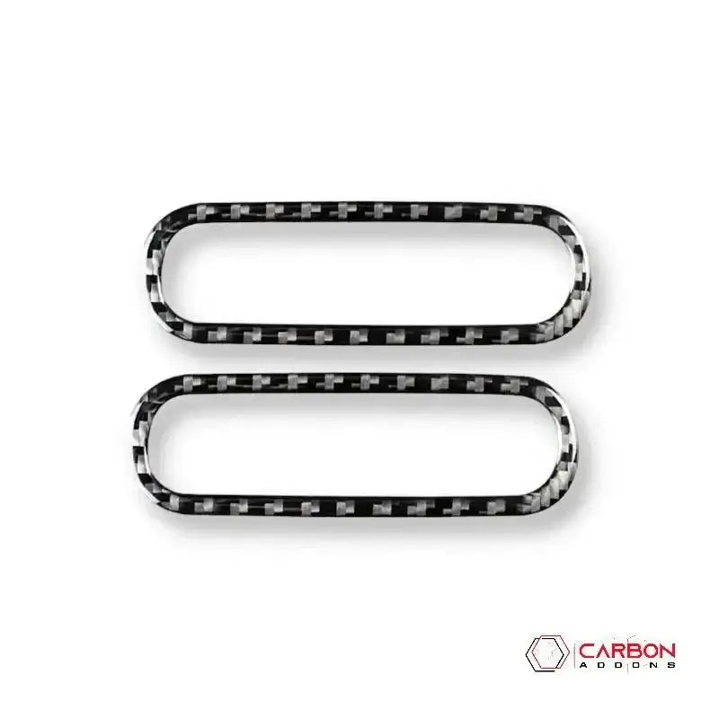 [2pcs] Real Carbon Fiber Door AC Vent trim Overlay For Mustang 2010-2014