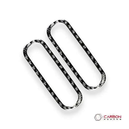 [2pcs] Real Carbon Fiber Door AC Vent trim Overlay For Mustang 2010-2014