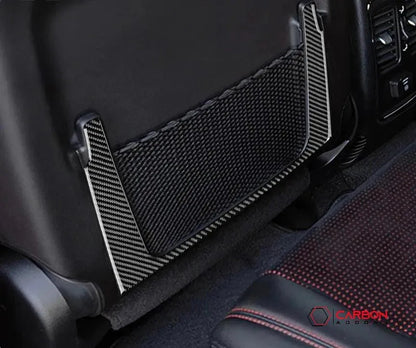 [2pcs] Real Carbon Fiber Rear Seat Storage Trim Overlay for 2011-2022 Dodge Durango