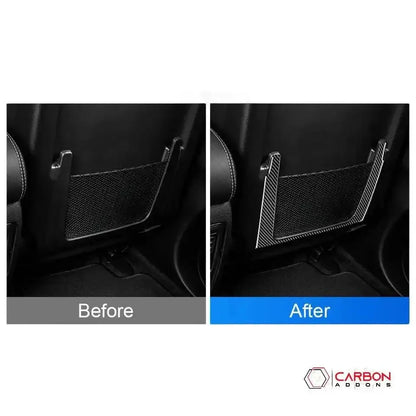 [2pcs] Real Carbon Fiber Rear Seat Storage Trim Overlay for 2011-2022 Dodge Durango