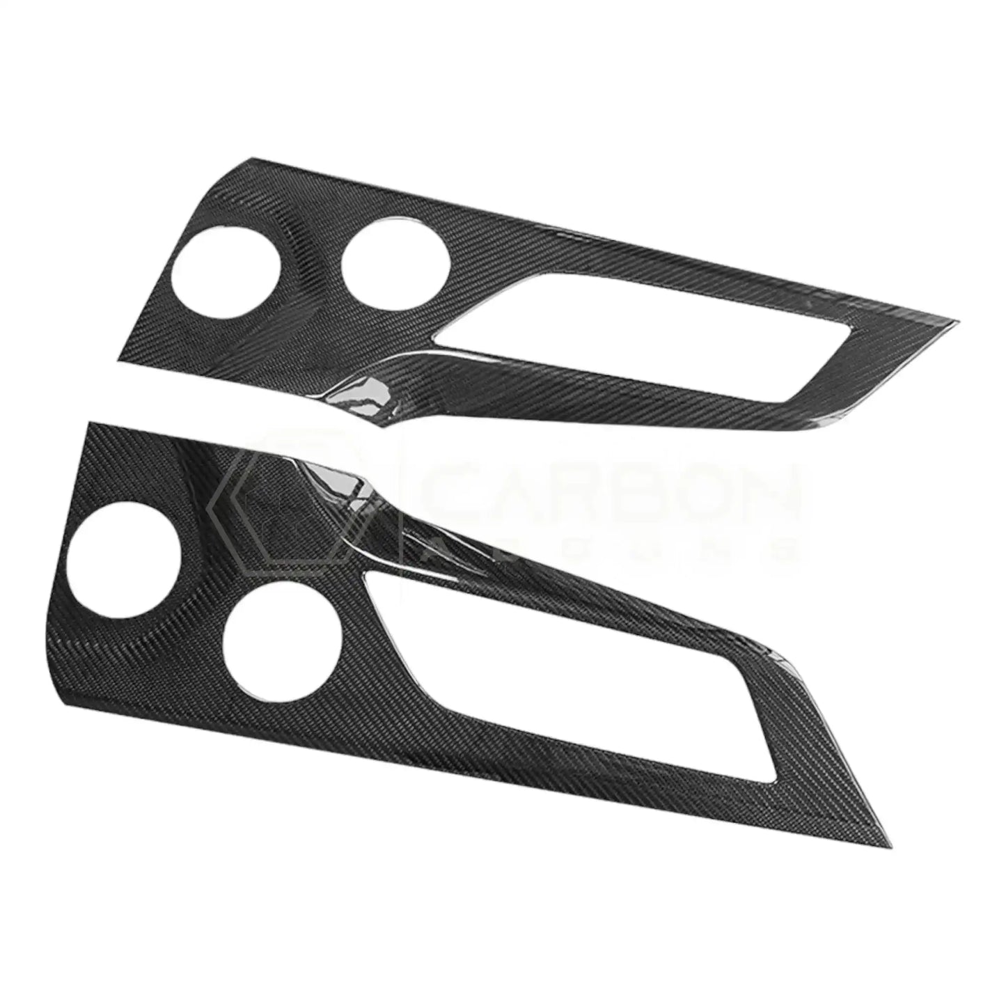 Real Carbon Fiber Door Handle & Speaker Panel Trim Covers for 2024+ Ford Mustang