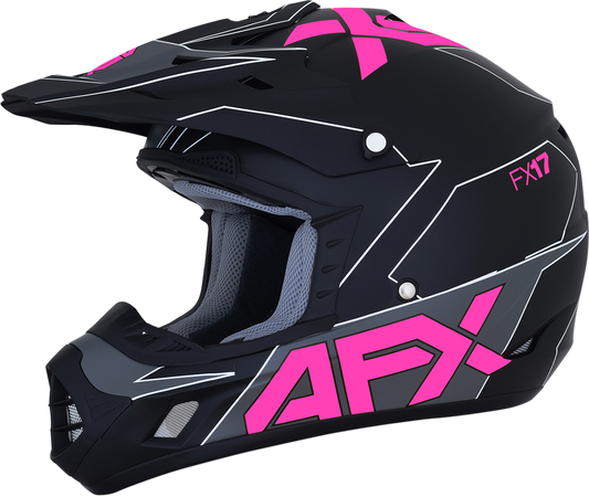 AFX FX-17 Helmet - Aced - Matte Black/Pink - Small 0110-6510