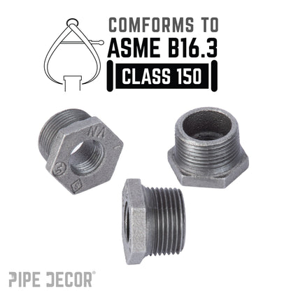 1 1/4 in. x 1 in. Black Bushing