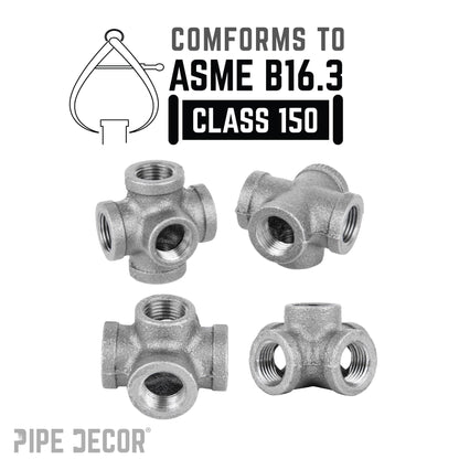 3/8 in. Black 5-way Fitting
