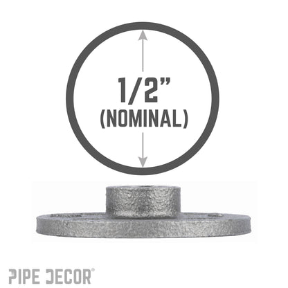 1/2 in. Black Floor Flange