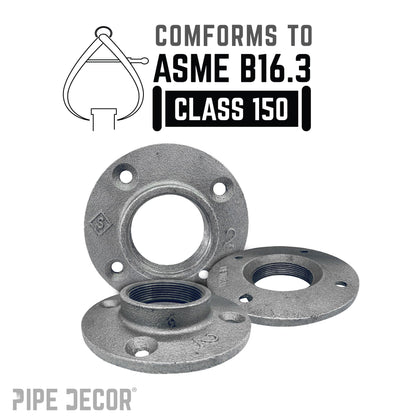 2 in. Black Floor Flange