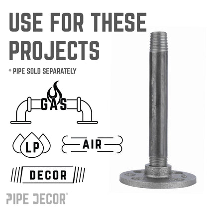 2 in. Black Floor Flange
