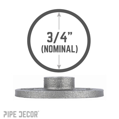 3/4 in. Black Floor Flange