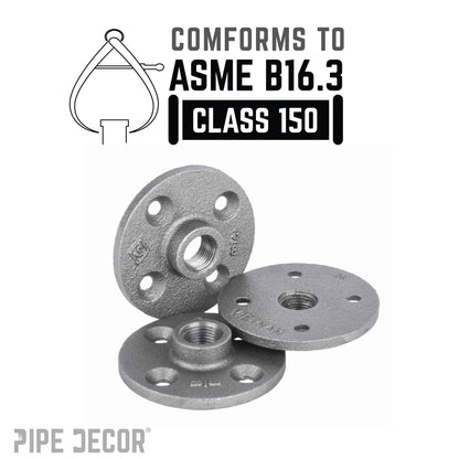 3/8 in. Black Floor Flange