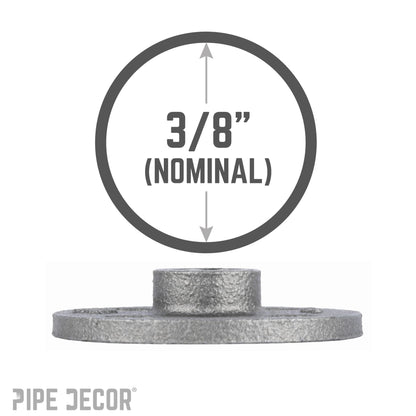 3/8 in. Black Floor Flange