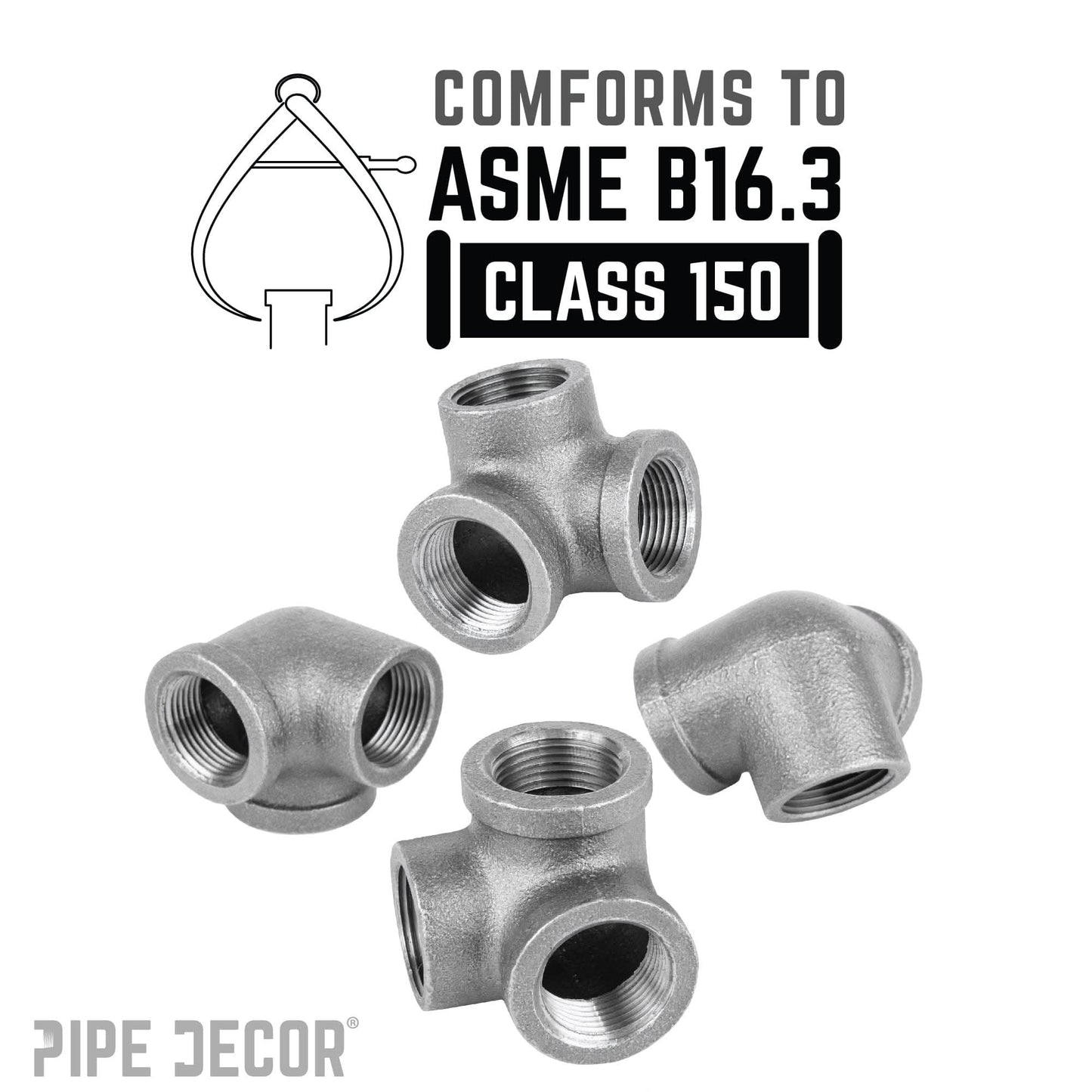 1 in. Black Side Outlet Elbow