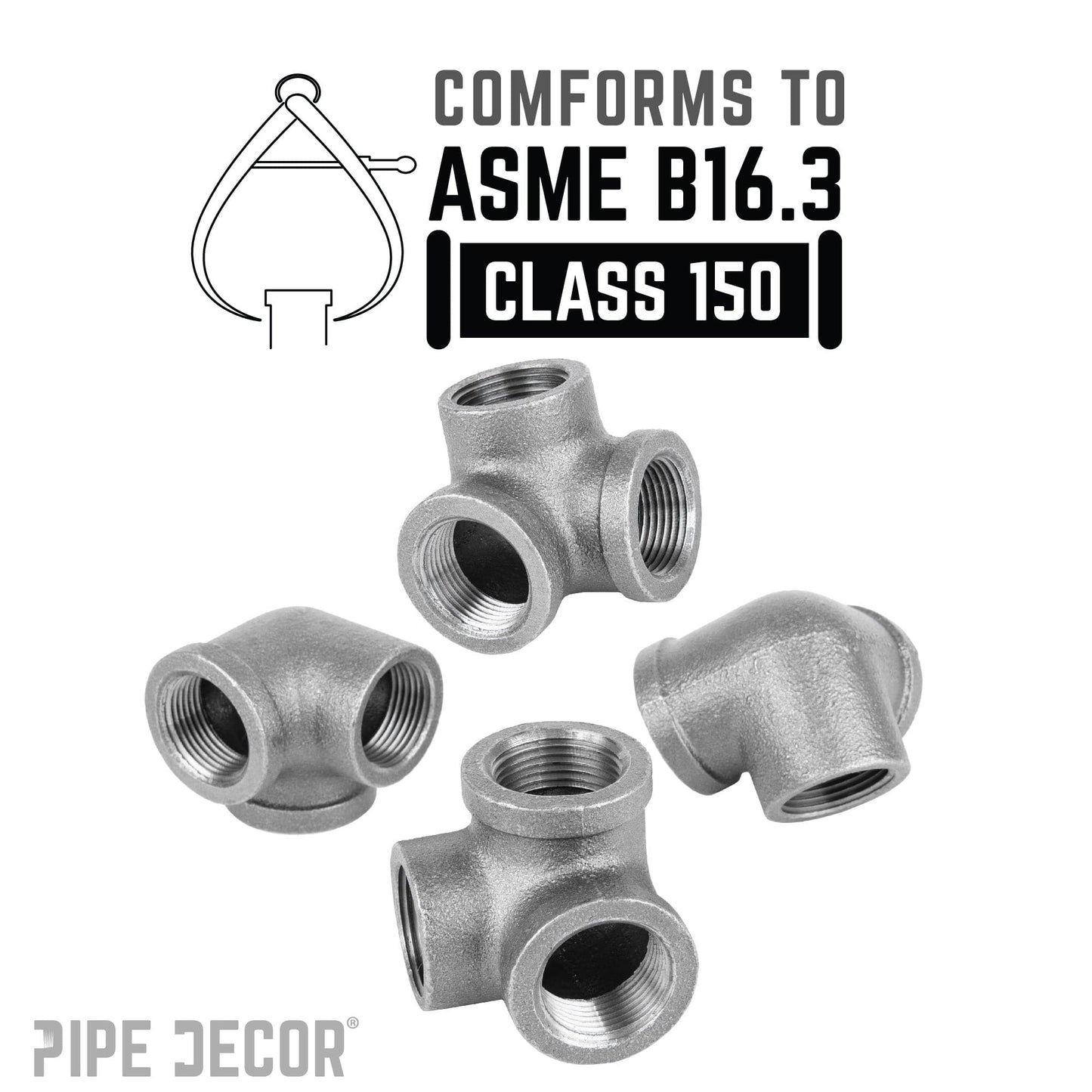 3/4 in. Black Side Outlet Elbow