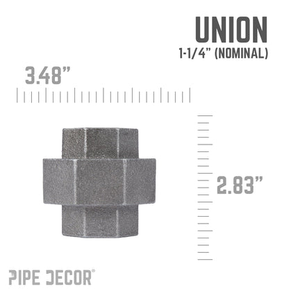 1 1/4 in. Black Union