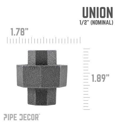 1/2 in. Black Union