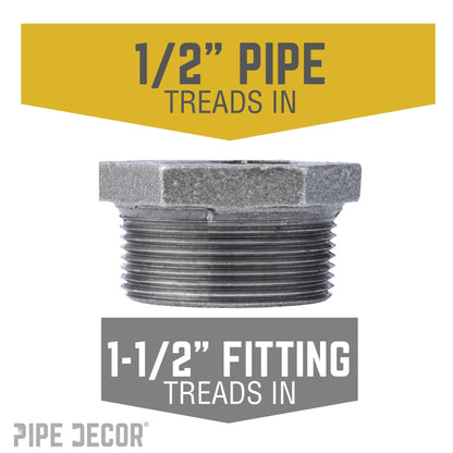 1 1/2 in. x 1/2 in. Black Bushing
